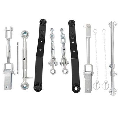 ALMULOO 3-Point Hitch Kit Assembly Compatible with Kubota B-Series Compact Tractors, Category 1 Heavy Steel+White Zinc, Powder Coated+Galvanized, Does Not Fit BX Series Tractors
