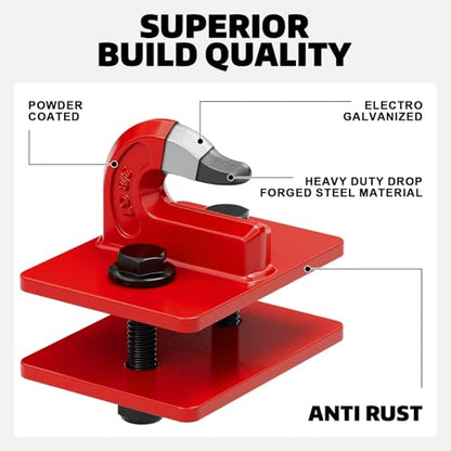 AUTOBOTS Tractor Bucket Hooks 3/8" Bolt On Chain Grab Hooks 2 Pack Red - color: Red
