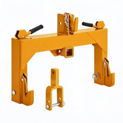 IDEALHOUSE 3-Point Quick Hitch with 2" Receiver & Versatile Top Adapter - color: Yellow