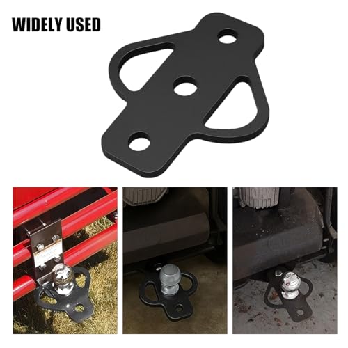 3-Way Trailer Hitch Adapter, Steel Receiver Hook Mount with 2PCS Bolts, Hitch Attachments for ATV Golf Cart Garden Tractor, Compatible with 3/4" Shaft, 5/8" Trailer Ball Pin