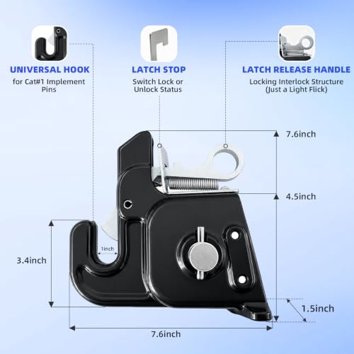 Cat 1 Tractor Easy Change Quick Hitch System for 3 Point Hitch Adapter