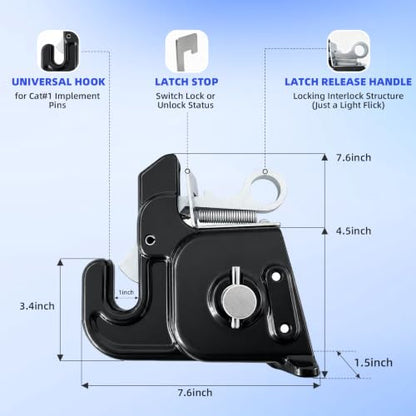Cat 1 Tractor Easy Change Quick Hitch System for 3 Point Hitch Adapter