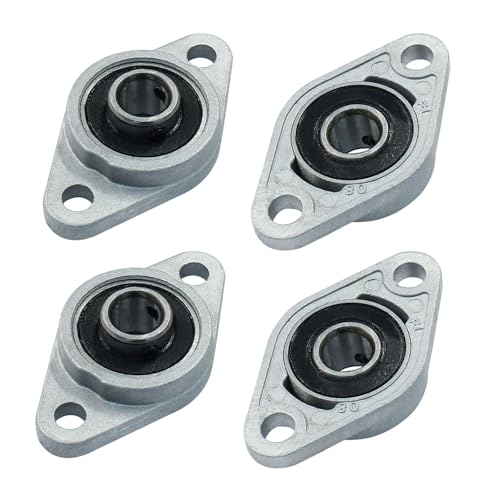 4 Pcs KFL08 Flanged Pillow Block Bearings, 8 mm Bore - size: KFL08
