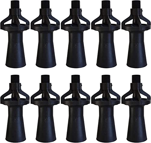 Eductor Nozzle - BSPT Fluid Mixing Eductors - Glass Reinforced Polypropylene - Minimal Maintenance and Clog Resistant Tank Mixing Agitation Nozzles - 1.0 inch (10 Count) - size: 1"BSPT, style: 10 Count