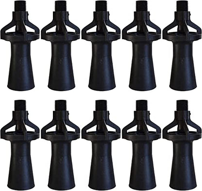 Eductor Nozzle - BSPT Fluid Mixing Eductors - Glass Reinforced Polypropylene - Minimal Maintenance and Clog Resistant Tank Mixing Agitation Nozzles - 1.0 inch (10 Count) - size: 1"BSPT, style: 10 Count