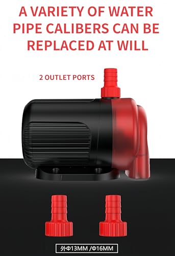 ABS Low Suction Submersible Pump 800L/H 1M Head, Multi-use Circulation Drain Pump for Aquarium Pond Fountain Irrigation
