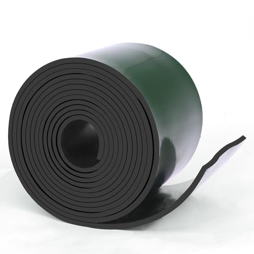 HooTown Adhesive Solid Rubber Strips, Self Neoprene Rubber Sheet Rolls Seal - size: 4”Wide x 120”Long, style: 1/8" Thick Adhesive