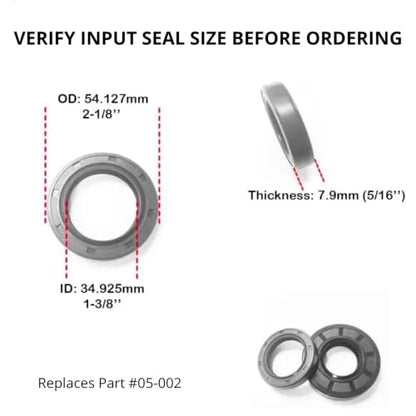 Rotary Cutter Gearbox Seal Set 40HP & 50 HP - Includes 1 Each Input & Output Seals