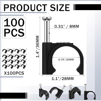 100 Pcs Drip Irrigation Tubing Mounting Clips, 1/2" and 5/8", Black - style: 1/2" and 5/8"