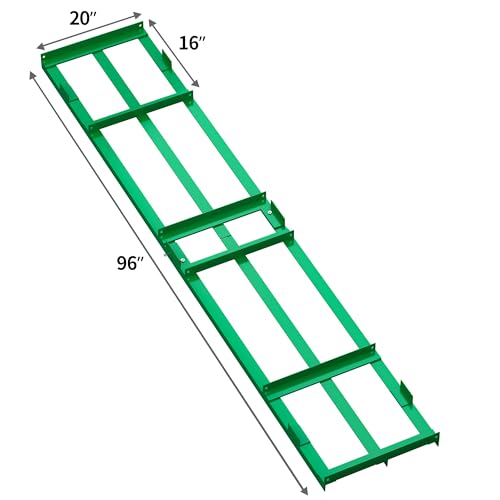 YITAMOTOR 8FT Heavy Duty Drag Harrow for ATV UTV with 6FT Chain - size: 8FT