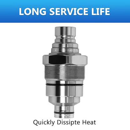 7246799 48mm Male Flat Face Hydraulic Quick Coupler Compatible with Bobcat - size: 7246799 AT406474 Male