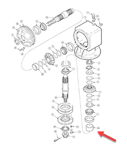 Aftermarket Replacement Bearing Spacer Compatible with Alamo/Rhino Rotary Cutter Gearbox Output Shaft Code 00758679