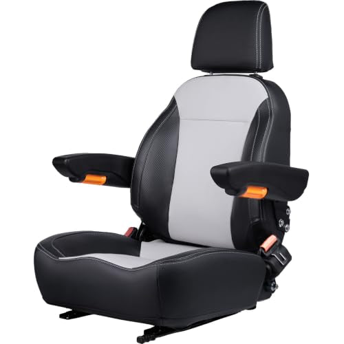 SEATIN Universal Tractor Seat, Comfortable Zero Turn Mower Seat - color: Premium Carbon Fiber
