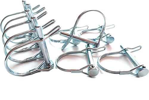 10 Pieces Heavy Duty Safety Coupler pin,Round Wire Shaft