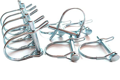 10 Pieces Heavy Duty Safety Coupler pin,Round Wire Shaft