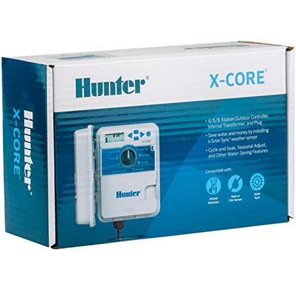 Hunter X-Core 8 Zone Sprinkler Timer, Indoor/Outdoor Sprinkler Controller