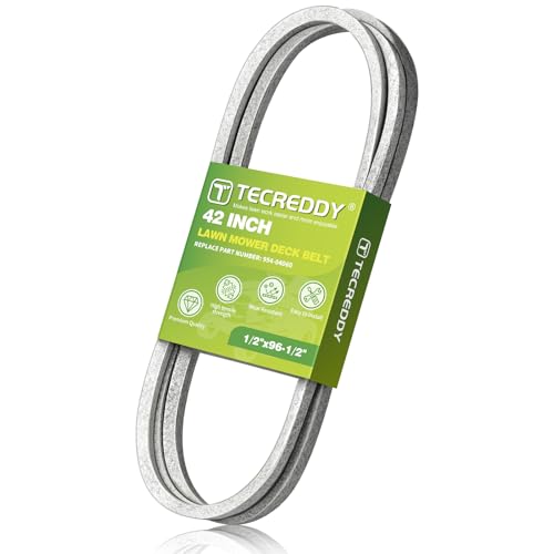 954-04060C Mower Deck Belt for Troy Bilt Bronco Pony MTD 42 inch Riding Lawn Mower, 954-04060B 954-04060 754-04060B 754-04060 754-05056 Aramid Cord Deck Belt, 1/2" X 96-1/2" - size: 96.5"L x 0.5"W