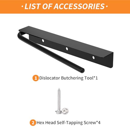 Meat Rabbit Dispatch Dislocator Butchering Tool – Heavy Duty Metal Wringer Neck Cervical Dislocation Tool for Humane Processing of Rabbits, Squirrels, and Other Small Animals - style: Dispatch Tool