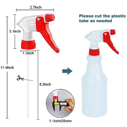 Trigger Spray Nozzles 8 Pack, Adjustable Leakproof Replacement Heads | Plastic Heavy Duty Sprayer, Spray Heads for Universal Plastic Bottles - color: 2green2red2blue