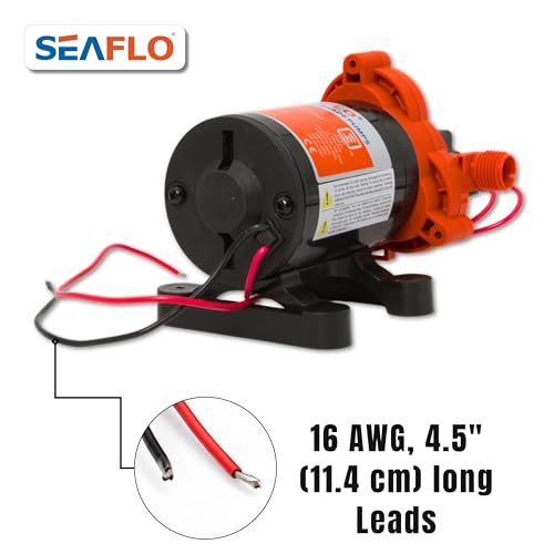 SEAFLO 33 series RV Water Pump - 12V, 3.0 GPM 45 PSI Diaphragm Pump, Self Priming On Demand Fresh Water Pump for RV Camper Boat Marine, Self Priming Pressure Pump, NSF UL 4-Year Warranty - style: 45 PSI- 3.0 GPM