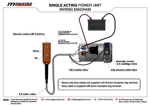 Magister Hydraulic Pump 12V DC Single Acting Power Unit with 12 Quarts Plastic Reservoir Max Pressure 2600 - color: Single Acting, size: 12 QTs