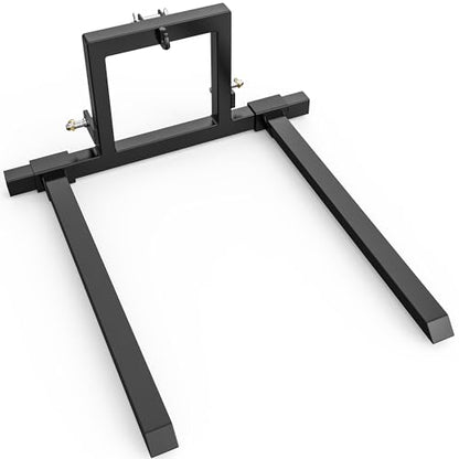 YITAMOTOR Adjustable 3 Point Hitch Pallet Fork for CAT 1, 1500lbs Capacity
