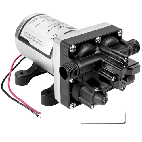 WASSERMANN RV Water Pump 12V DC 4008-101-A65/E65 Replacement, 3.0 GPM 55PSI, Quiet Pump with Pressure Switch for Camper RV Shower Garden Industrial Yacht Sprayer Food Truck Travel Trailer Water Pumps - color: White03
