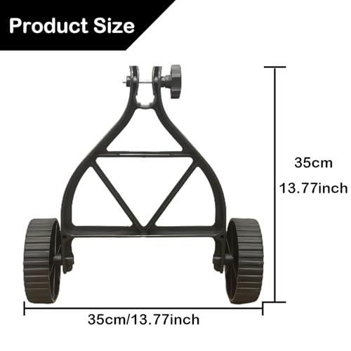 String Trimmer Wheel Attachment, Trimmer Support Wheels, Weed Eater Wheels, Lawn Mower Support Wheel Adjustable Weed Trimmer for Walk-Behind Brush Cutter