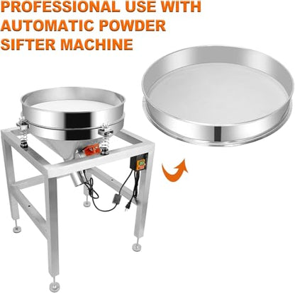 Sidasu Vibrating Sifter Mesh Screen Stainless Steel Vibrating Sieve Mesh Screen 40 Mesh for Dia 19.6" Automatic Powder Sifter Machine - size: 40 mesh