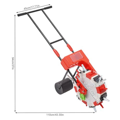 Hand Push Seeder Machine Corn Seeder Spreader Manual Seed Drill with 6 Nozzles for Garden and Vegetable Field