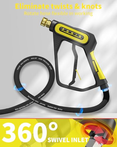 POHIR 5000PSI Pressure Washer Gun with 40'' Wand Extension 5 Nozzle Tips - style: 5000psi Gun