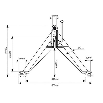 Quick Hitch A-Frame Designed System, Fits Cat.1