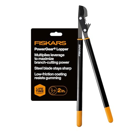 Fiskars 32” PowerGear Garden Bypass Loppers, Tree Trimmer, 2" Cut Capacity - style: 32" PowerGear Bypass