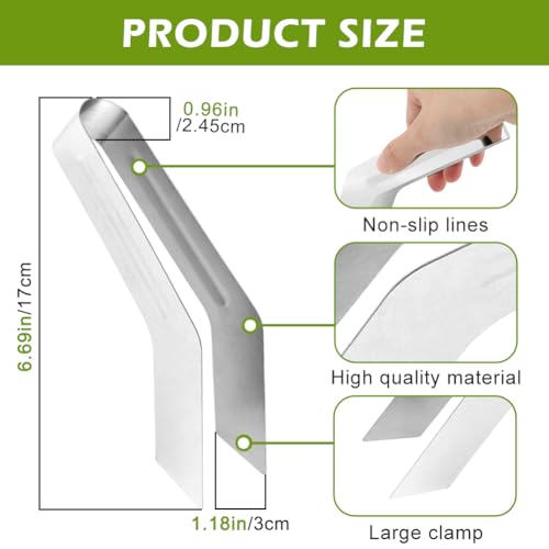 2Pcs Seedling Transplant Tongs,6.7 Inch Stainless Steel Gardening Plants Transplant Tongs,Gardening Planting Tool for Seedling Transplantation,Seedling Remove Transplant Pliers