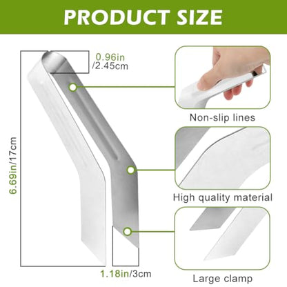 2Pcs Seedling Transplant Tongs,6.7 Inch Stainless Steel Gardening Plants Transplant Tongs,Gardening Planting Tool for Seedling Transplantation,Seedling Remove Transplant Pliers