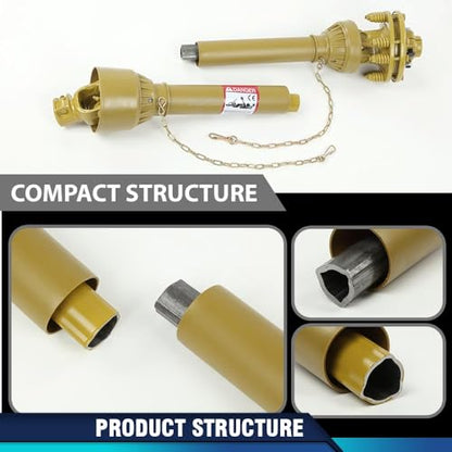 PIT66 PTO Shaft,6 Spline Both Ends 1-3/8" PTO Drive Shaft,Series 4 Tractor