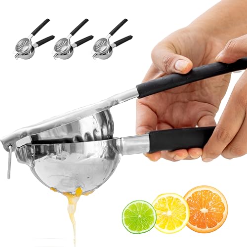 A Bar Above Hand Juicer for Cocktails, Heavy Duty, Silver Finish, 3 Pack - color: Silver, size: 3 Pack