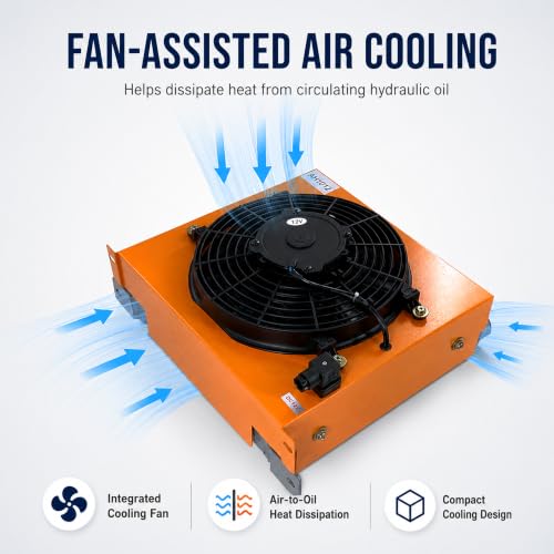 AH1012T-CA Hydraulic Air Oil Cooler 12V DC 100L/min 2MPa