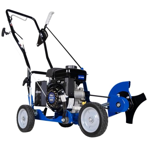 BILT HARD 79cc Walk-Behind Gas Lawn Edger, 9-Inch Steel Blade with 5 Depth Settings, 4-Cycle OHV Engine, ±15° Bevel Adjustment & Curb-Hop Wheels for Yard and Landscape Edging