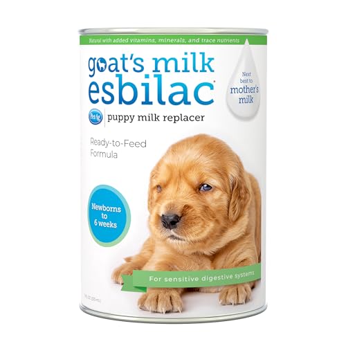 Pet-Ag Goat’s Milk Esbilac Liquid - 11 oz - Ready-to-Feed Puppy Formula with Vitamins, Minerals, and Trace Nutrients for Puppies Newborn to Six Weeks Old - for Sensitive Digestive Systems - size: 11 Oz (Pack of 1)
