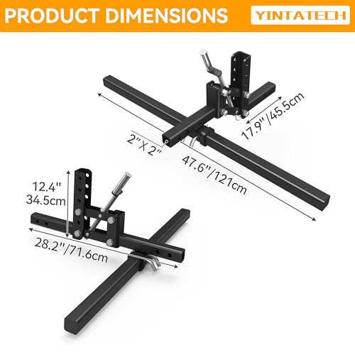 YINTATECH 50" ATV UTV Implement Lift, 1-Point Lift System Fits 2" Receiver