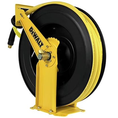 DEWALT DXCM024-0344 Double Arm Hose Reel with 1/2" x 50' Premium Rubber Hose