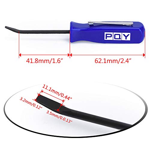 Mini Pocket Pry Bar with Pocket Clip 4.5" Length 3pcs (Blue) - color: blue