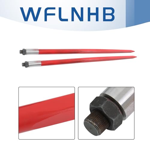 WFLNHB 2Pcs Hay Bale Spear 49 4500 lbs Capacity Spike Fork