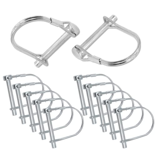12-Pack Safety Coupler Hitch Pins with Round Loop 1/4 x 1-3/4 Inch - size: 1/4 x 1-3/4