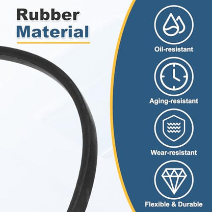 uxcell 3Pcs A950 Rubber V-Belt, 950mm Inner Circumference x 13mm Width x 8mm Thickness, Classic Wrapped V-Belts for Industrial Machinery Equipment - size: A950