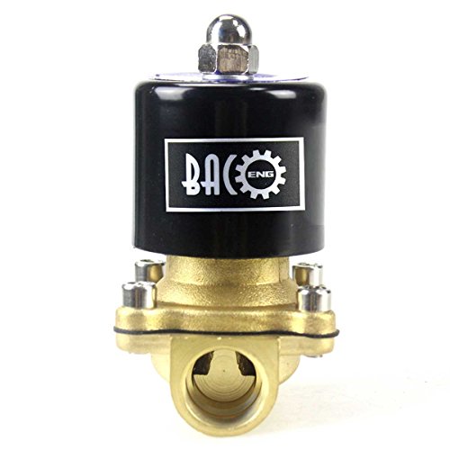 BACOENG 3/4" DC12V Electric Solenoid Valve (NPT, Brass, Normally Closed) - size: 3/4"NPT-Brass