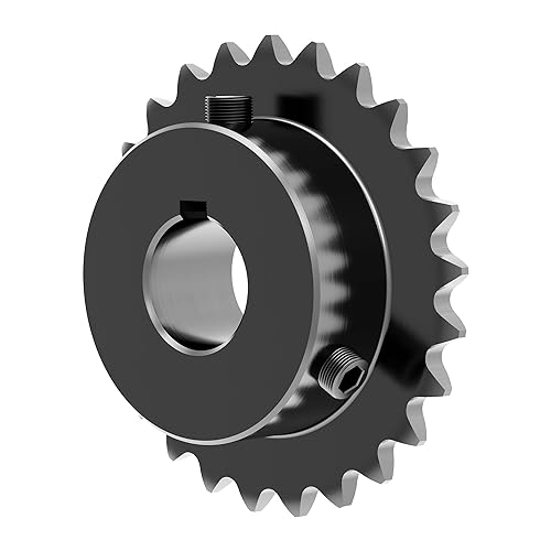 25 Tooth Roller Chain Sprocket, 25 Chain, 1/2" Bore, Kw - size: 25T/12.7(5x2.3)mm keyway