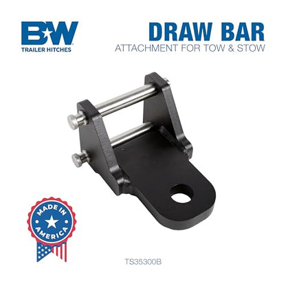 B&W Trailer Hitches Draw Bar Attachment TS35300B - Fits 3" Shank Tow & Stow