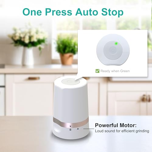 Fullicon Electric Pill Crusher, One Touch Grinding, Fine Powder, Rose Gold - color: Rose Gold